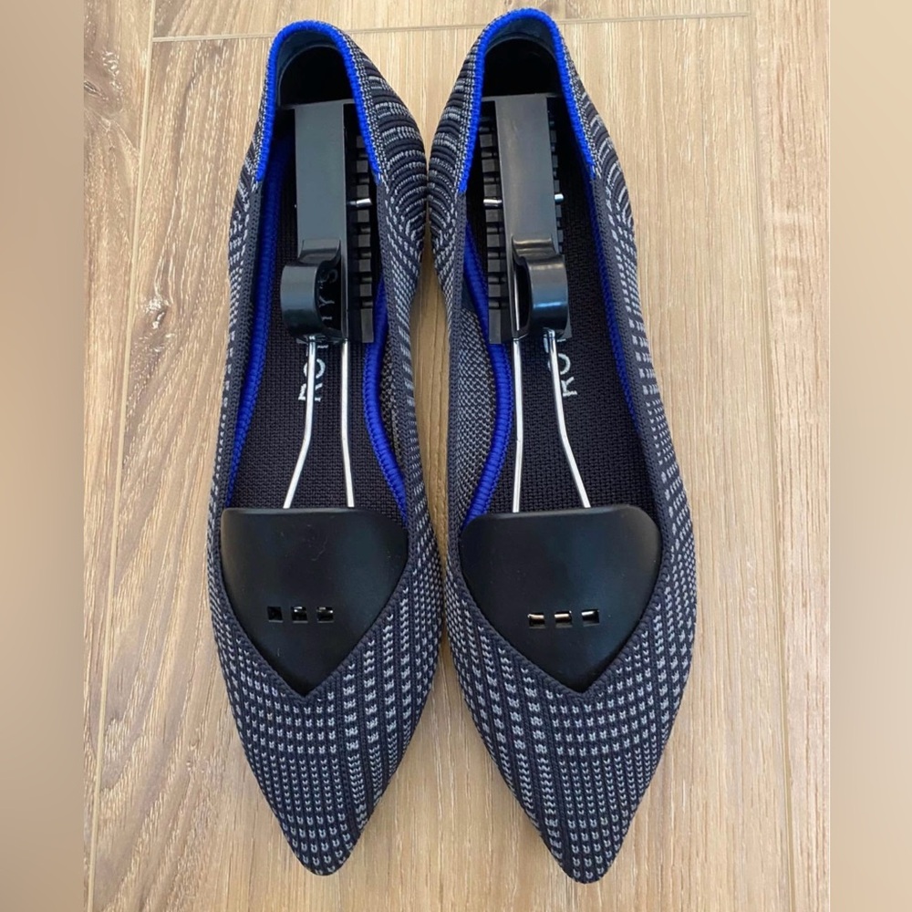 Rothy’s 🖤🩶 Glen Plaid points size 6.5 GUC